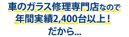 ZEXTは年間実績2,400台以上！だから…